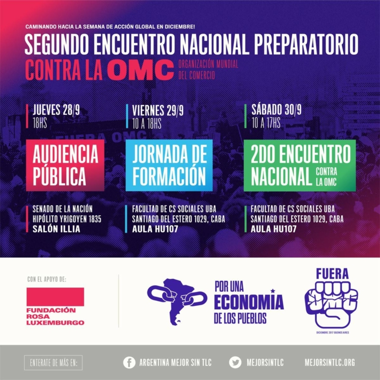 Segundo encuentro nacional preparatorio contra la OMC