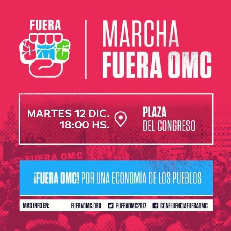 HOY 18 hs – Marcha #FueraOMC || #CumbreDeLosPueblos