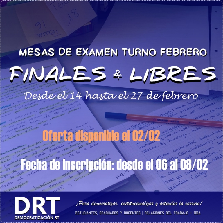 Calendario de Finales y Libres – Febrero2018