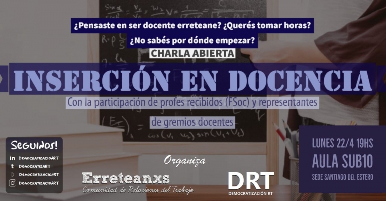 Inserción en docencia en Relaciones del Trabajo