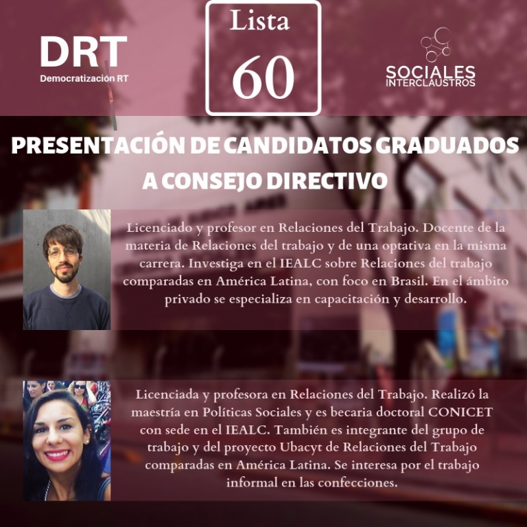 Llevá a DRT al Consejo Directivo con Sociales Interclaustros