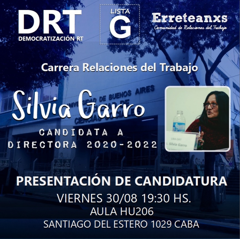 📣 DRT – Presentación de candidatos/as – Elecciones 2019