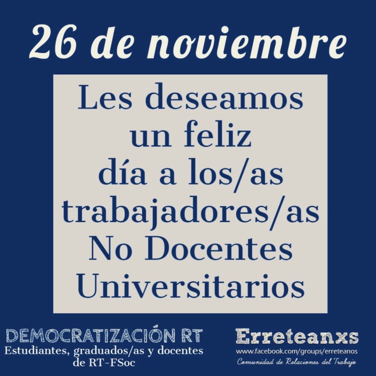 📅  26 de noviembre – día del trabajador/a no docente