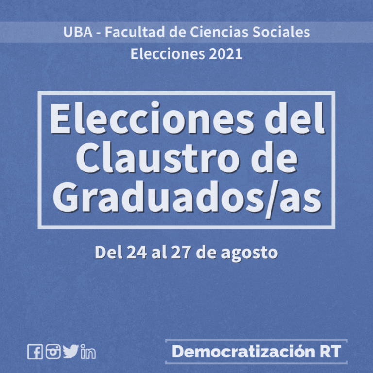 Elecciones 2021 – Claustro de Graduados/as