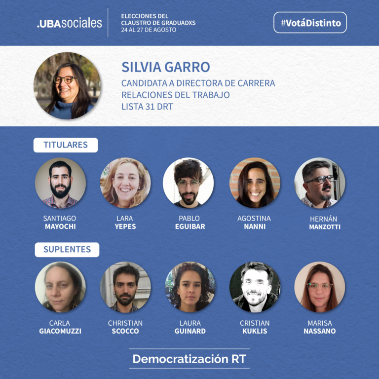 ¡Nuestros/as candidatos/as para el Claustro de Graduados/as!