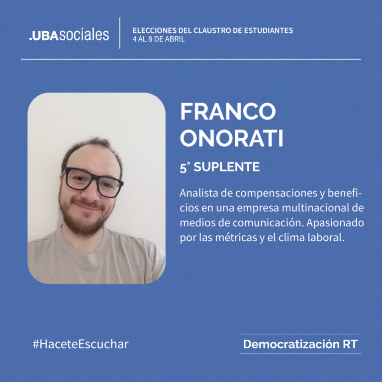 Franco Onorati | HaceteEscuchar | Votá DRT