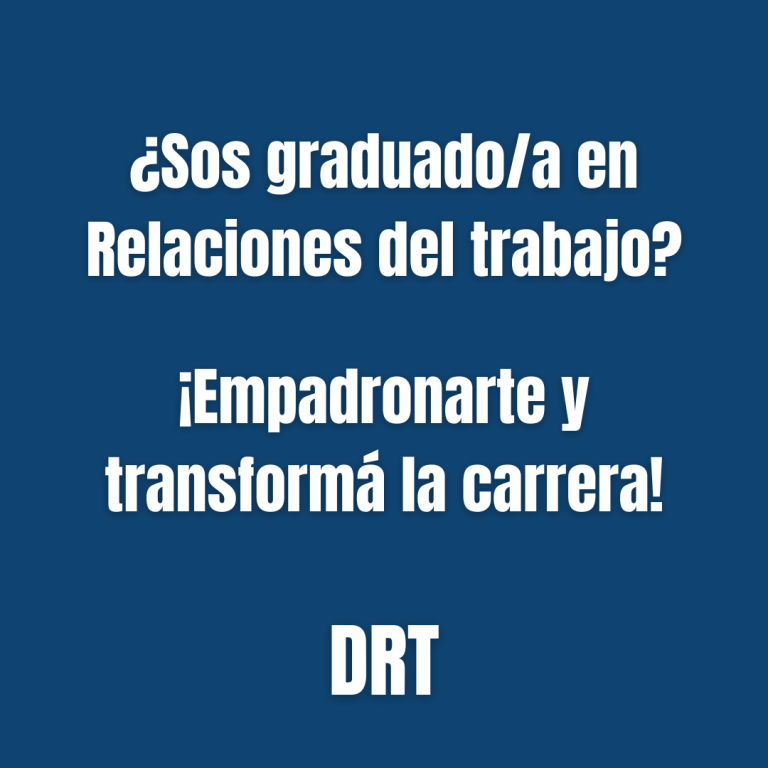 ¿Te graduaste de RT? ¡Empadronate!