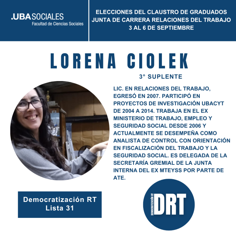 Lorena Ciolek – Candidata Graduada